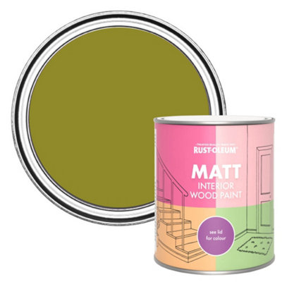 Rust-Oleum Pickled Olive Matt Interior Wood Paint  750ml