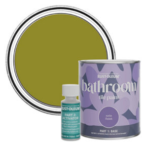 Rust-Oleum Pickled Olive Satin Bathroom Tile Paint 750ml