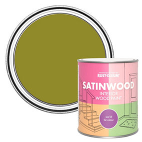 Rust-Oleum Pickled Olive Satinwood Interior Paint 750ml
