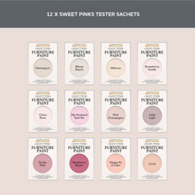 Rust-Oleum Pink Chalky Furniture Paint Tester Samples - 10ml