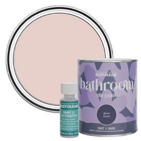 Rust-Oleum Pink Champagne Gloss Bathroom Tile Paint 750ml