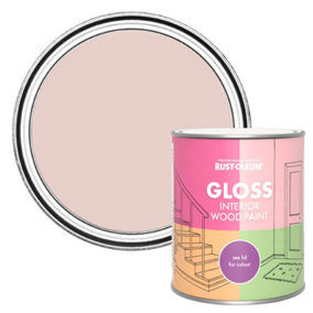 Rust-Oleum Pink Champagne Gloss Interior Wood Paint 750ml