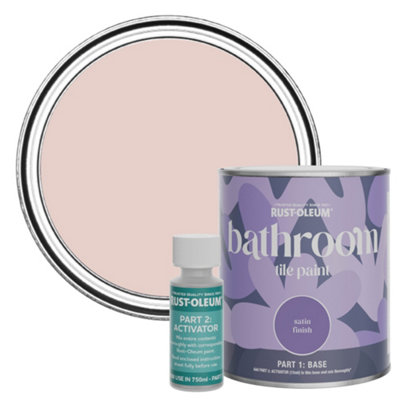 Rust-Oleum Pink Champagne Satin Bathroom Tile Paint 750ml