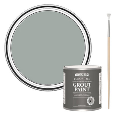 RustOleum Pitch Grey Floor Grout Paint 250ml DIY at B&Q