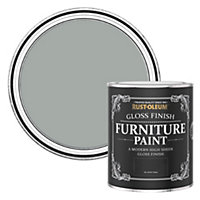 Rust-Oleum Pitch Grey Gloss Furniture Paint 750ml