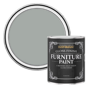 Rust-Oleum Pitch Grey Gloss Furniture Paint 750ml