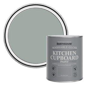 Rust-Oleum Pitch Grey Gloss Kitchen Cupboard Paint 750ml