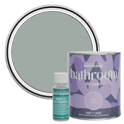 Rust-Oleum Pitch Grey Matt Bathroom Tile Paint 750ml