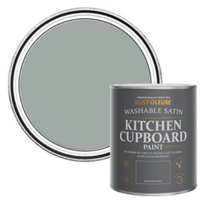 Rust-Oleum Pitch Grey Satin Kitchen Cupboard Paint 750ml