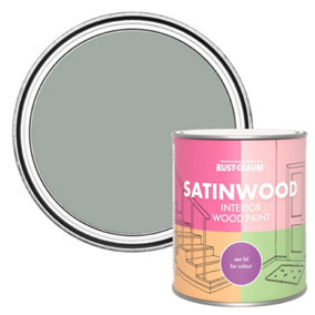 Rust-Oleum Pitch Grey Satinwood Interior Paint 750ml
