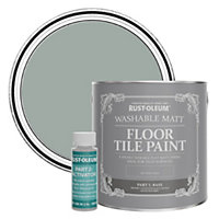 Rust-Oleum Pitch Grey Washable Matt Floor Tile Paint 2.5L