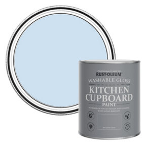 Rust-Oleum Powder Blue Gloss Kitchen Cupboard Paint 750ml