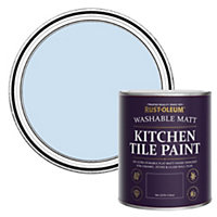 Rust-Oleum Powder Blue Matt Kitchen Tile Paint 750ml