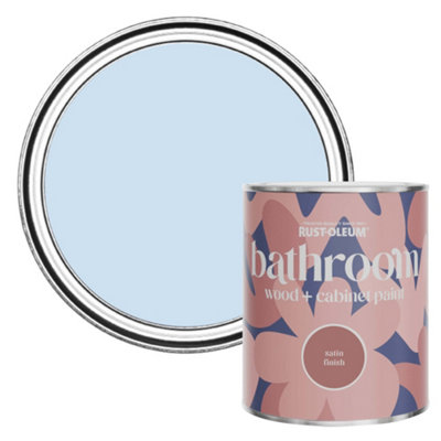 Rust-Oleum Powder Blue Satin Bathroom Wood & Cabinet Paint 750ml