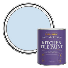 Rust-Oleum Powder Blue Satin Kitchen Tile Paint 750ml