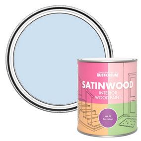 Rust-Oleum Powder Blue Satinwood Interior Paint 750ml