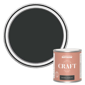Rust-Oleum Premium Craft Paint - Natural Charcoal (Black) 250ml