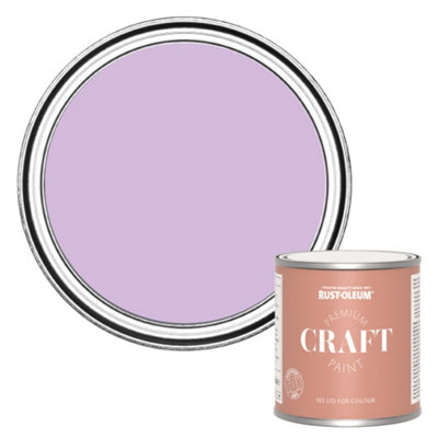 Rust-Oleum Premium Craft Paint - Violet Macaroon 250ml | DIY at B&Q