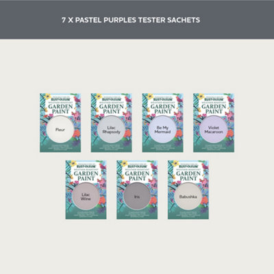 Rust-Oleum Purple Satin Garden Paint Tester Samples - 10ml | DIY at B&Q