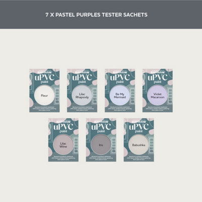 Rust-Oleum Purple Satin uPVC Paint Tester Samples - 10ml | DIY at B&Q