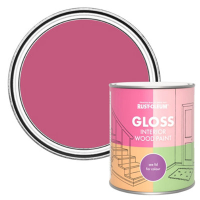 Rust-Oleum Raspberry Ripple Gloss Interior Wood Paint 750ml | DIY at B&Q