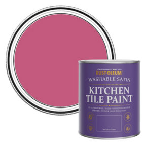 Rust-Oleum Raspberry Ripple Satin Kitchen Tile Paint 750ml