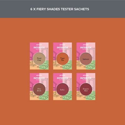 Rust-Oleum Red Satinwood Interior Wood Paint Tester Samples - 10ml