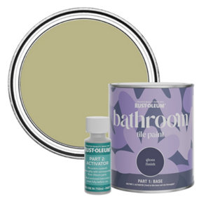 Rust-Oleum Sage Green Gloss Bathroom Tile Paint 750ml