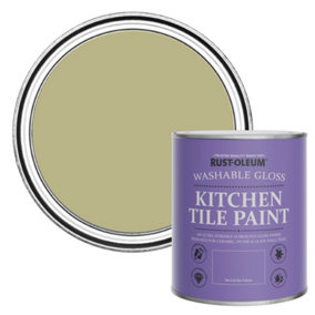 Rust-Oleum Sage Green Gloss Kitchen Tile Paint 750ml