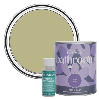 Rust-Oleum Sage Green Satin Bathroom Tile Paint 750ml