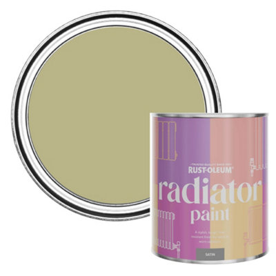 Rust-Oleum Sage Green Satin Radiator Paint 750ml | DIY at B&Q