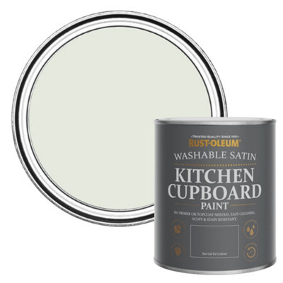 RustOleum Sage Mist Satin Kitchen Cupboard Paint 750ml DIY at B&Q