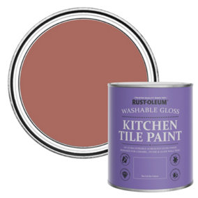 Rust-Oleum Salmon Gloss Kitchen Tile Paint 750ml