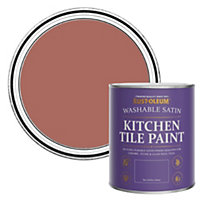 Rust-Oleum Salmon Satin Kitchen Tile Paint 750ml