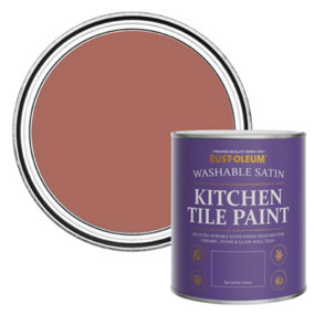 Rust-Oleum Salmon Satin Kitchen Tile Paint 750ml