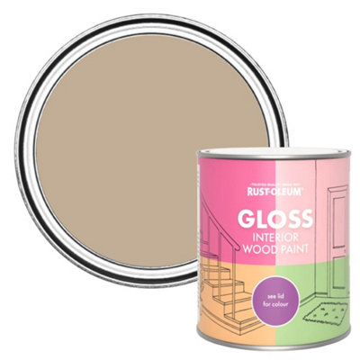 Rust-Oleum Salted Caramel Gloss Interior Wood Paint 750ml