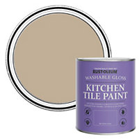 Rust-Oleum Salted Caramel Gloss Kitchen Tile Paint 750ml