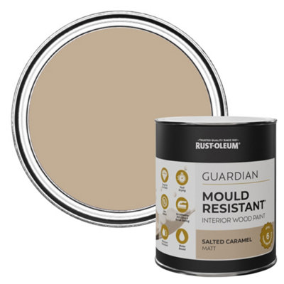 Rust-Oleum Salted Caramel Guardian Matt Mould Resistant Interior Wood Paint 750ml
