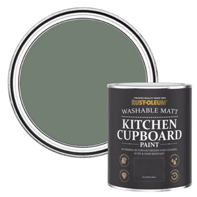 RustOleum Serenity Matt Kitchen Cupboard Paint 750ml DIY at B&Q