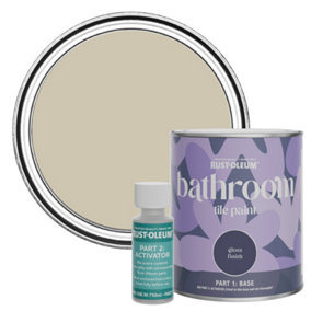 Rust-Oleum Silver Sage Gloss Bathroom Tile Paint 750ml