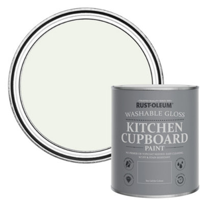 RustOleum Steamed Milk Gloss Kitchen Cupboard Paint 750ml DIY at B&Q