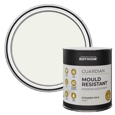Rust-Oleum Steamed Milk Guardian Matt Mould Resistant Interior Wood Paint 750ml