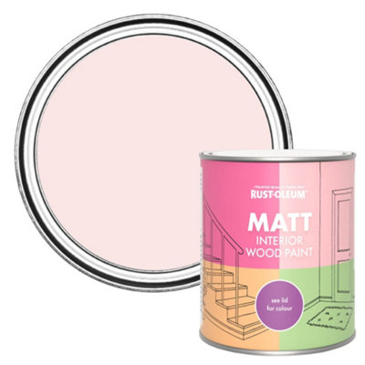 RustOleum Strawberry Vanilla Matt Interior Wood Paint 750ml DIY at B&Q