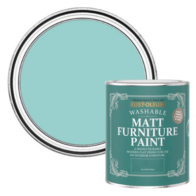 Rust-Oleum Teal Matt Furniture Paint 750ml | DIY at B&Q