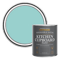 Rust-Oleum Teal Satin Kitchen Cupboard Paint 750ml
