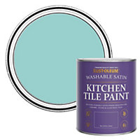 Rust-Oleum Teal Satin Kitchen Tile Paint 750ml