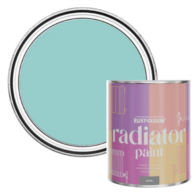 Rust-Oleum Teal Satin Radiator Paint 750ml