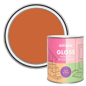 Rust-Oleum Tiger Tea Gloss Interior Wood Paint 750ml