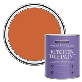 Rust-Oleum Tiger Tea Gloss Kitchen Tile Paint 750ml