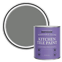 Rust-Oleum Torch Grey Gloss Kitchen Tile Paint 750ml
